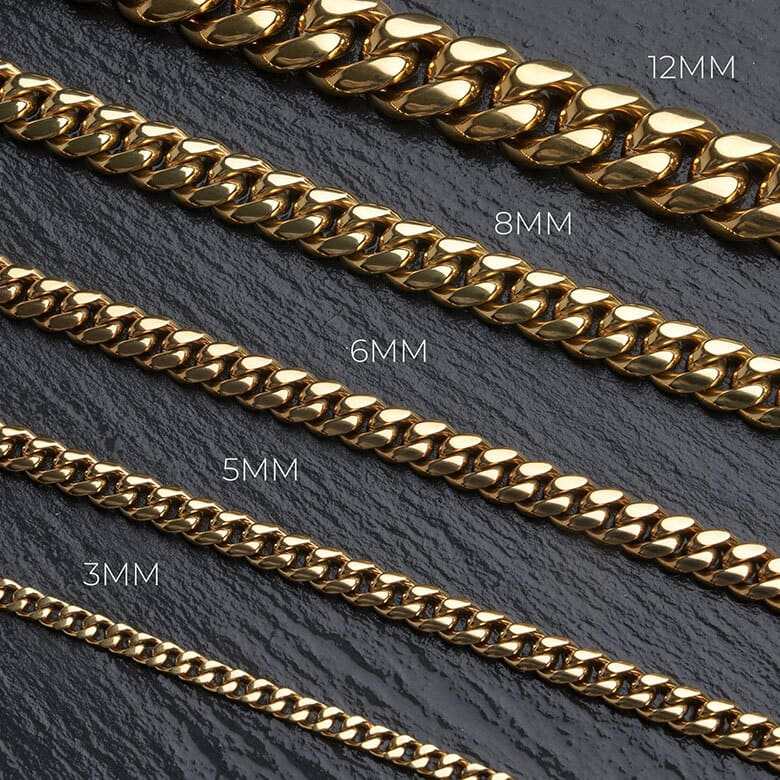 Diamond Cuban Chain in Rose/White Gold - 8.5mm