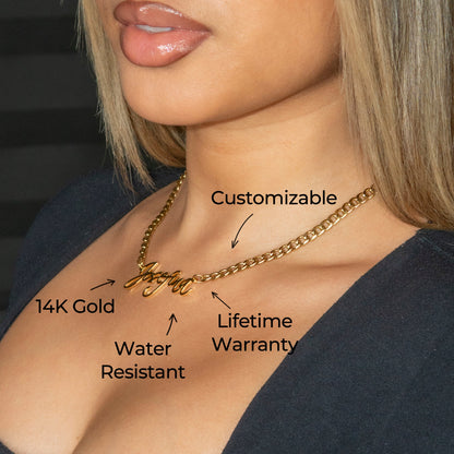 Women Jewelry - Gold Name Necklace | Style # N25
