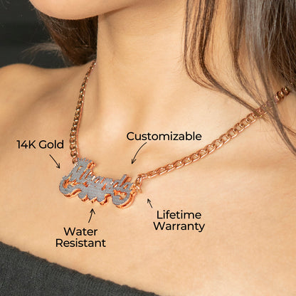 Women Jewelry - Rose Gold Name Necklace | Style # N46