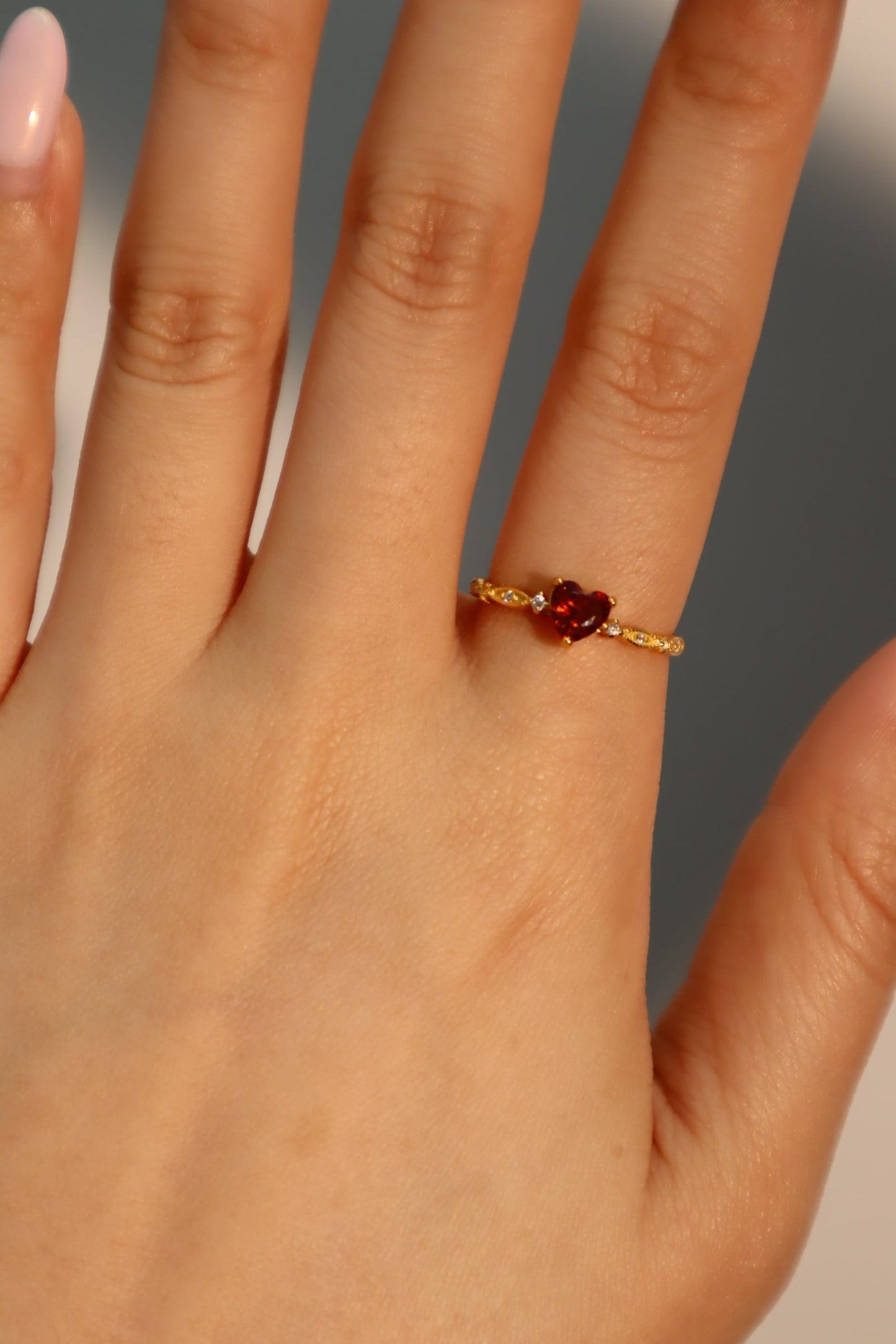 24K Gold Vermeil Heart Ring