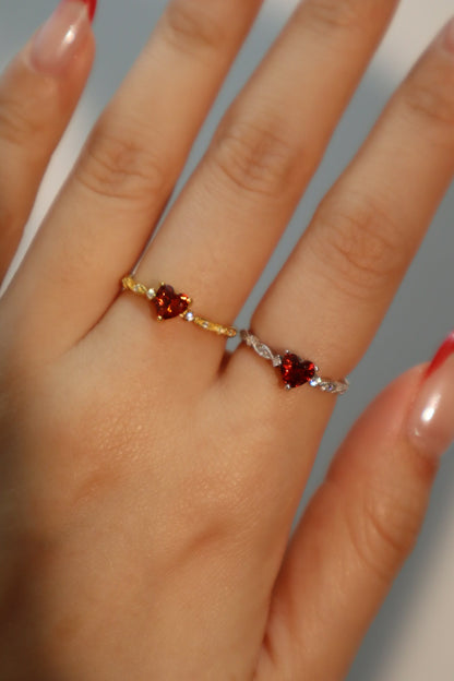 24K Gold Vermeil Heart Ring